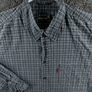 Big Star XL Plaid Long Sleeve Button Up Travis Shirt Men Blue White Adult